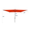 Sapphtopaz 10x6.5Ft Patio Umbrella Outdoor Rectangular LED Umbrellas Waterproof with Crank and Push Button Tilt for Garden, Pool - 4 of 4