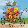 Collections Etc Enchanting Metal Pumpkin Coach Decoration - 2 of 3