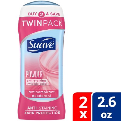 Suave Powder Anti-staining & Deodorant Stick - 2.6oz/2pk : Target