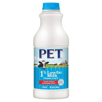 PET Dairy 1% Lowfat Milk - 1qt