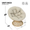 Maliang 40" Wicker Chair with Cloud Thick Density Fabric Cushion, 3-proof Cover, Fluid 360 Degree Swivel - 2 of 4