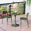 WestinTrends Playa Modern Stackable Plastic Resin Patio Dining Side Chair (Set of 2) - 2 of 4
