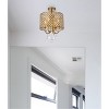 Elegant Lighting Elise 14 inch flush mount in brass - 2 of 4