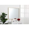 Elegant Lighting Metal frame rectangle mirror 30 inch in Brass - 3 of 4