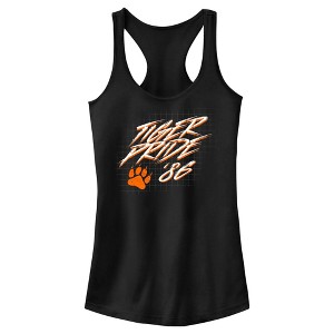 Juniors Womens Stranger Things Hawkins High School Tiger Pride '86 Racerback Tank Top - 1 of 4