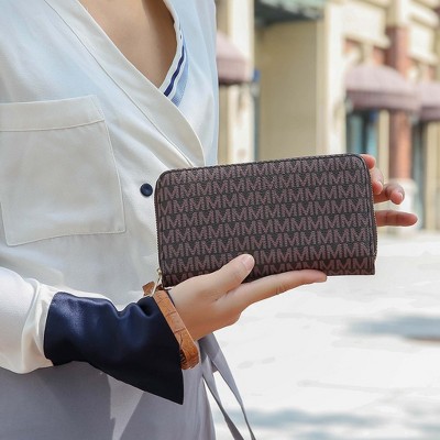MKF Collection Wallet Wristlet Logo Print Vegan Leather, Noemy – MKF Collection by Mia K - Black — фото 2