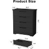Modern 4 Drawer Dresser with Embedded Handles,  Smooth Gliding Drawers & Anti-Tip Design, Wooden Storage Chest for Nursery, Bedroom, Living Room - 2 of 4