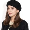 Anna-Kaci Women'sClassic Wool Beret Hat with Adjustable Inner Band and Timeless Parisian Style - 3 of 4