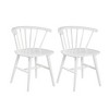 Roundhill Furniture Alwynn Contemporary Wooden Spindle Back Dining Chairs, Windsor Chairs, White, Set of 2 - 2 of 4