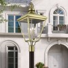 Livex Lighting Adams 4 - Light Post Light in  Antique Brass/Brushed Nickel - 3 of 4