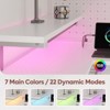 Bestier - L-Shaped Gaming Desk with LED Lights, Power Outlets, and Monitor Stand - 58" Wide - 4 of 4