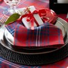 Solino Home Linen Plaid Dinner Napkins | Red Tartan Plaid - 3 of 4
