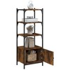 vidaXL Bookcase 3-Tier Smoked Oak 16.1 in.x11.8 in.x43.1 in. Engineered Wood - image 4 of 4