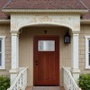 Lirago Fiberglass Entry Door 36in x 80in with Brickmould Vinyl Frame Right Hand Inswing Red Stain Classic Craftsman Style Sound Insulation - 4 of 4