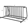 Heavy Duty 10 Bike Floor Bike Rack,Commercial Floor Bike Rack Stand,Dual Sided,for Garages,Shops,Schools,Shopping Malls,Park - 2 of 4