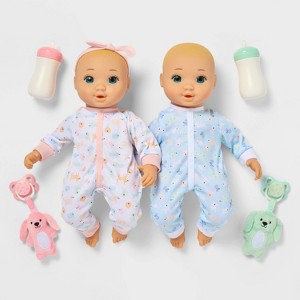 14" Boy Girl Twin Baby Dolls - Gigglescape™ - 1 of 4