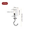 Unique Bargains Steel Hanging Bag Clothes Desk Mount Rabbit Utility Hooks 2 Pcs - 2 of 4