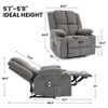 Manual Recliner Chair,Ergonomic Overstuffed Breathable Fabric Reclining Chair with Side Pockets - 2 of 4
