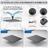 ALEXOUN 16 Inch Oversize Stainless Steel Rain Shower Head - Matte Black High Pressure Shower Head, Square Rainfall Showerhead - 2 of 4