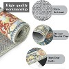 2x6 Modern Washable Geometric Rug Non-Slip Foldable Carpet with Good Backing,Soft Surface,Stain Resistant and Light Indoor Decor-Green - 2 of 4