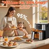 8-in-1 Digital Air Fryer Oven with Grill Pan, 7Qt Large Capacity, LED Touch Screen, 8 Presets, Uses 95% Less Oil, Includes 100 Liners - 3 of 4