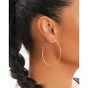 SHINE by Sterling Forever Sterling Silver Diamond-Cut 2.25" Hoop Earrings - 2 of 4