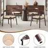 SEVOBAL Dining Chairs Set of 2 Modern Style Parsons Modern Kitchen Room Chairs with Solid Wood Legs for Kitchen Living Room, Beige, 54"*56"*76" - 4 of 4
