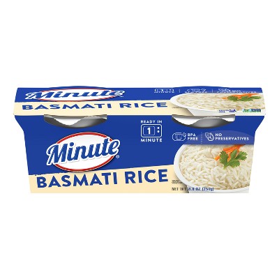 Minute Rice Gluten Free To Serve Basmati Rice Cups - 8.8oz-2ct : Target