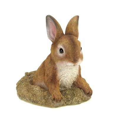 6.25" Polyresin Curious Bunny Garden Decor Brown - Zingz & Thingz