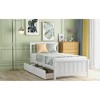 Twim Size Wood Platform Bed with Two Drawers - 3 of 4