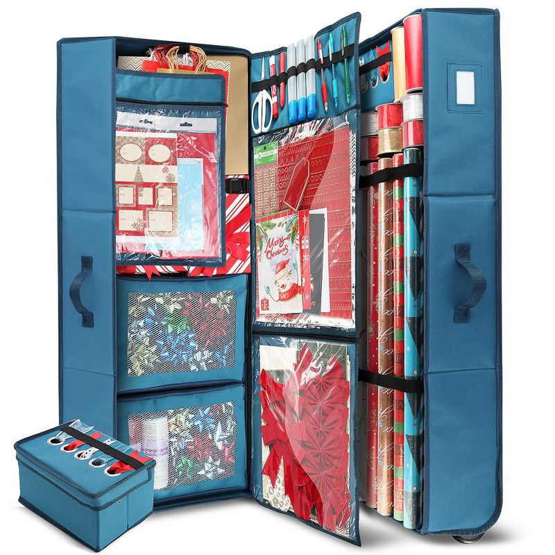 Hearth & Harbor Christmas Wrapping Paper & Holiday Accessories Storage Container, 1 of 9