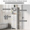 Freestanding Storage Cabinet, MDF Floor Cabinet With 3 Drawers, 2 Open Storage Shelf And 1 Door - 4 of 4
