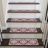 SussexHome Tetra One Design Cotton Anti-Slip Stair Treads, 9” X 28“ - 2 of 4