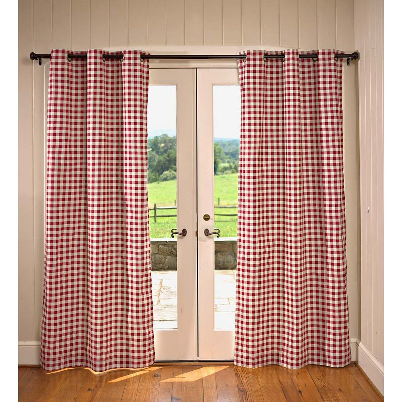 Thermalogicª Check Grommet-Top Double-Wide Curtain Pair, 84"L, 2 of 3
