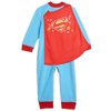 DC Comics Justice League Batgirl Supergirl Wonder Woman Girls Zip Up Costume Pajama Coverall and Cape Toddler to Little Kid - 4 of 4