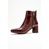 Gael - Burgundy Patent Leather Block Heel Boot (Women) burgundy patent 9 Forever & Always Shoes US - 4 of 4