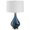 Uttermost Riviera Table Lamp – 27.75"H Sapphire & Navy Blue Art Glass with Antique Brass Accents - 4 of 4