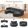 115" Boneless Modular Curved Sectional Sofa, Deep Seats - 4 of 4