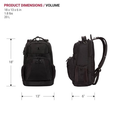 Рюкзаки SWISSGEAR Laptop 18.5" Backpack - Black — фото 7