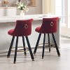NicBex Luxury Accent Chair Barstools Set of 2 Living Room Chair with Upholstered Counter Height for Kitchen Island, Dining Room - 2 of 4