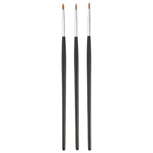 Unique Bargains Eyeliner Lip Makeup Brushes and Sets Black 3 Pcs - 1 of 4