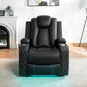 Home Imports Emporium Deluxe Theater Style Motion Loveseat with LED Lights - 1 of 4
