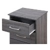 HomeStock Grey Nightstand 24x18x16 Modern Compact Bedside Table with Sleek Design, Sturdy Build and Easy Access Storage Surface - 4 of 4
