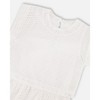 Deux par Deux Girl Bi-Material Mesh and Organic Cotton Dress Snow White - 4 of 4