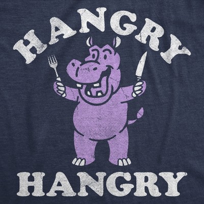 Мужские футболки Crazy Dog T-Shirts, Inc. Mens Funny T Shirts Hangry Hangry Hippo Sarcastic Graphic Novelty Tee for Men - Crazy Dog Men's T Shirt for Animal Lovers Navy XXL — фото 2