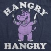 Mens Funny T Shirts Hangry Hangry Hippo Sarcastic Graphic Novelty Tee for Men - Crazy Dog Men's T Shirt for Animal Lovers - 2 of 4