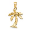 Black Bow Jewelry 14k Yellow Gold Textured Palm Tree Pendant, 15 x 28mm - 3 of 4
