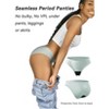 TIICHOO Period Underwear for Women Seamless Period Bikini Panties Absorbency Leakproof Underwear - 2 of 4