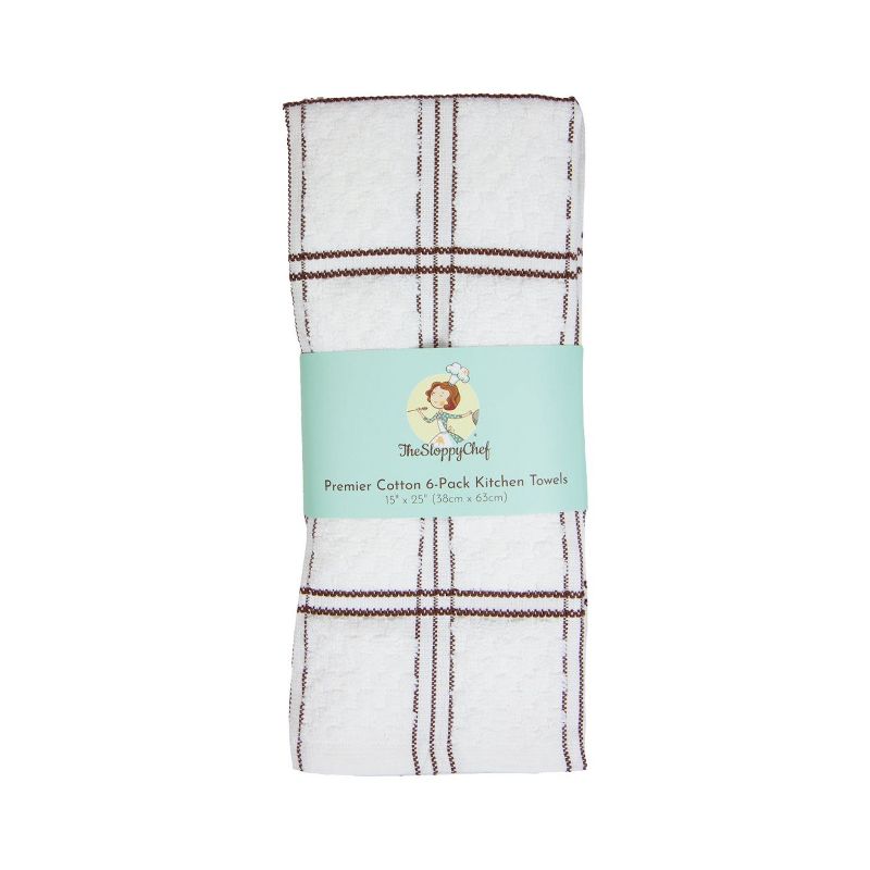 Sloppy Chef Premier Kitchen Towel (6 Pack), 15x25, Popcorn Pattern Weave, 100% Cotton, 4 of 8