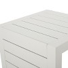 Maggift Patio End Table, C-Shaped Side Table, Compact, Stylish, and Versatile, White, 15"*14.5"*24" - 3 of 4